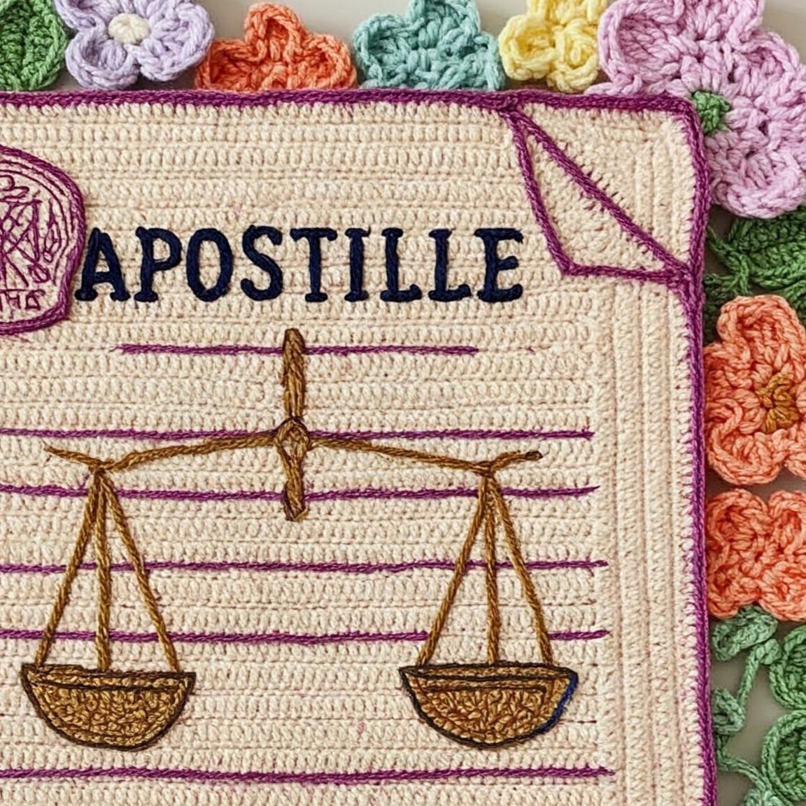 Completed apostilled document ready for international use