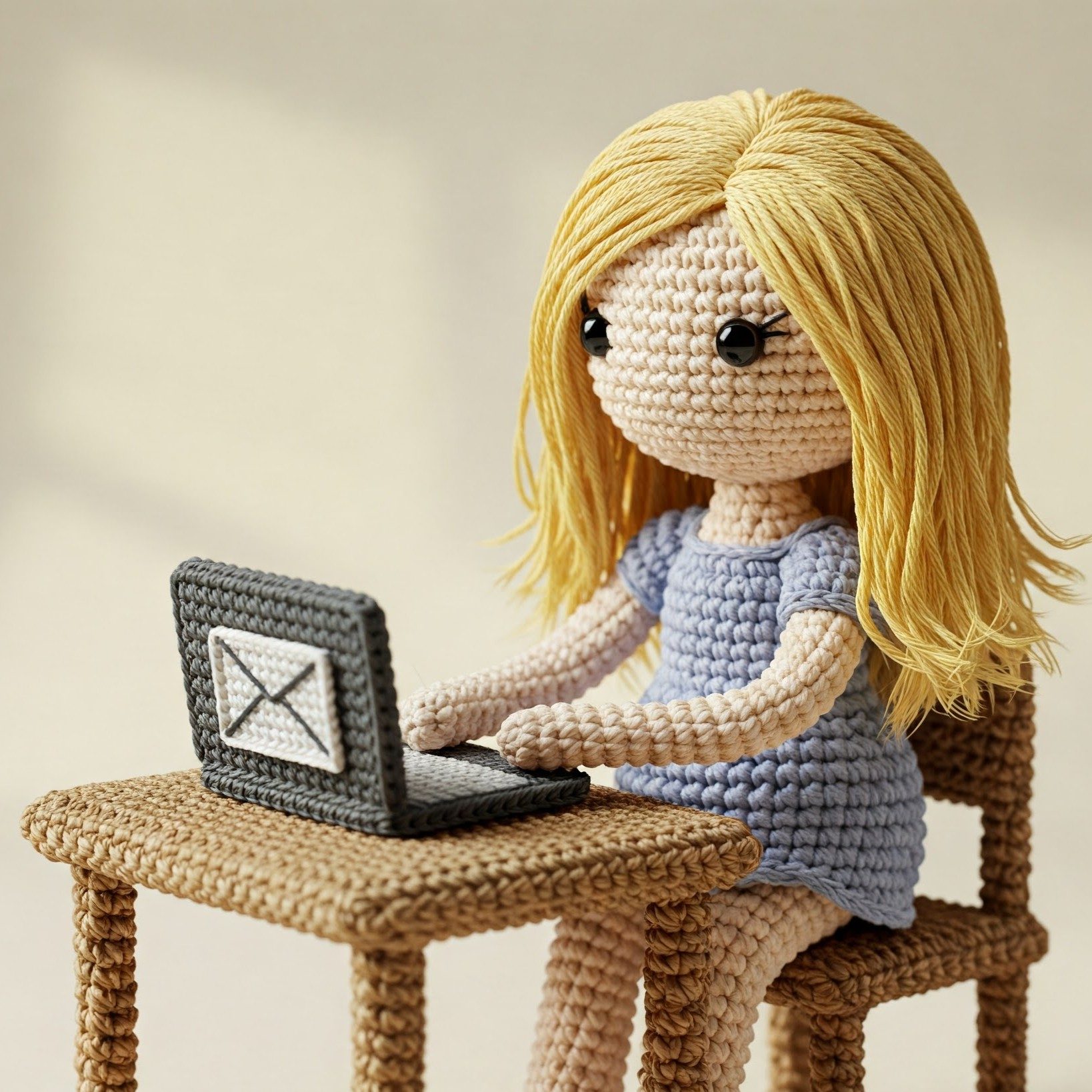 Woman sending an email to Ana's Notary Service