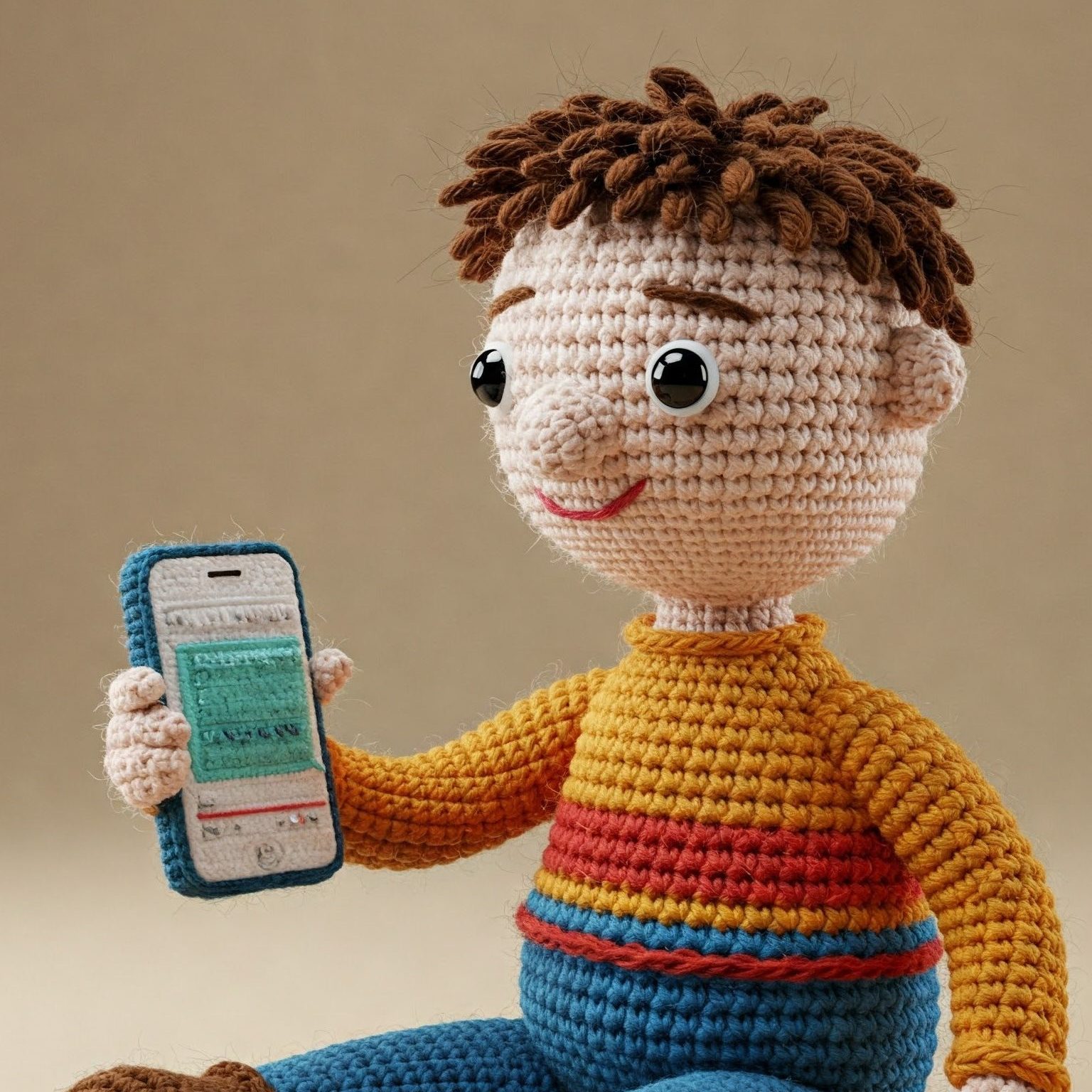 Man sending a text message to Ana's Notary Service